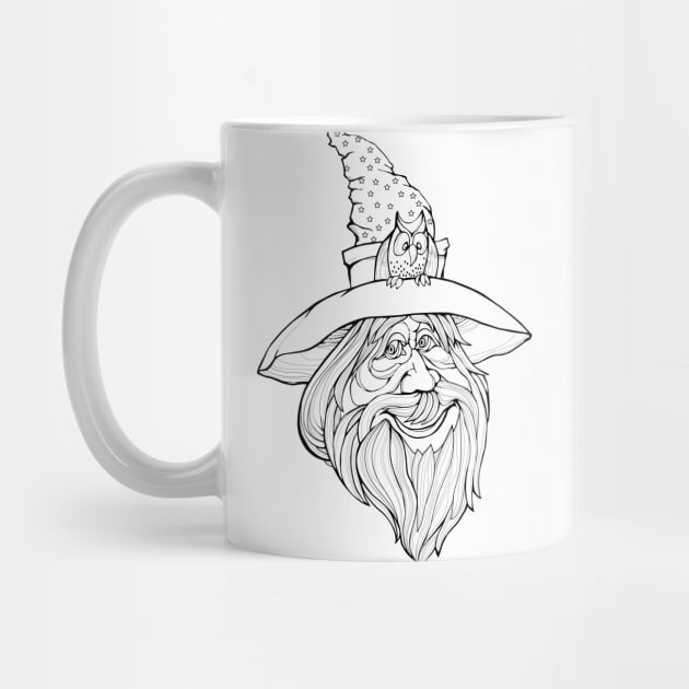 Old wizard from fairyland by Artist Natalja Cernecka